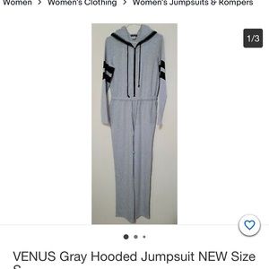 Venus hooded gray jumpsuit!